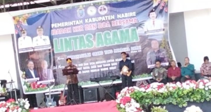 Bupati Nabire Ajak Warga Jaga Persatuan dalam Ibadah KKR dan Doa Bersama Lintas Agama 2025