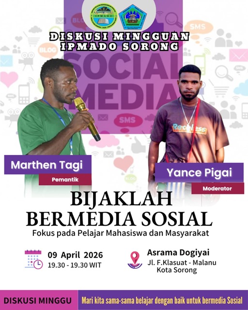 (IPMADO Sorong Gelar Diskusi Publik tentang Fenomena Media Sosial di Era Digital)