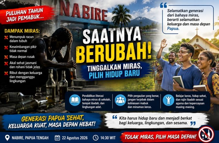 Mantan Pemabuk di Nabire Bagikan Kesaksian, Ajak Generasi Papua Menjauhi Miras
