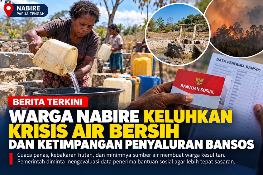 (Warga Nabire Keluhkan Krisis Air Bersih dan Ketimpangan Penyaluran Bansos)
