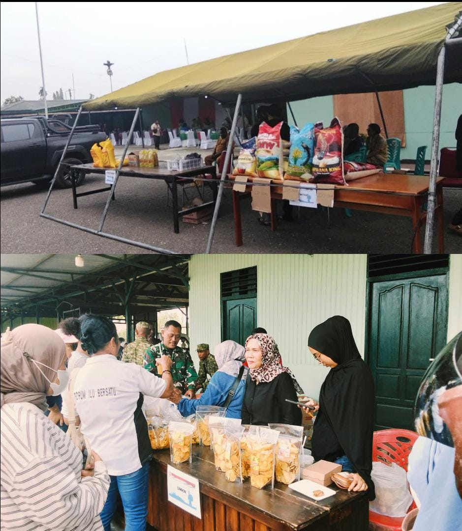 (HUT ke-81 TNI, Kodim 1705/Nabire Gelar Pasar Murah untuk Masyarakat)
