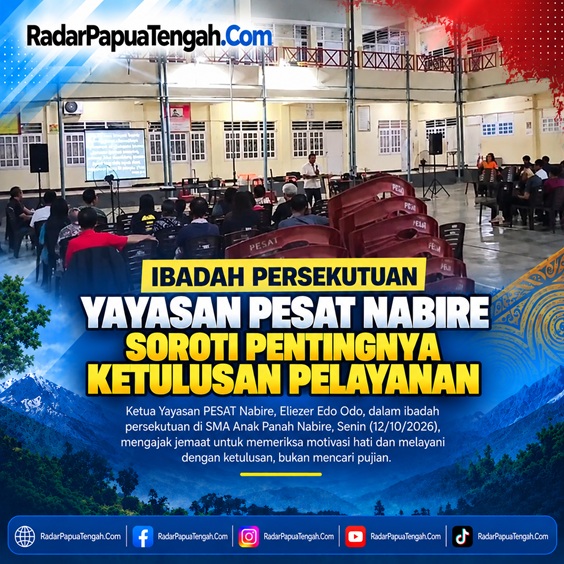 (Ibadah Persekutuan Yayasan PESAT Nabire Soroti Pentingnya Ketulusan Pelayanan)